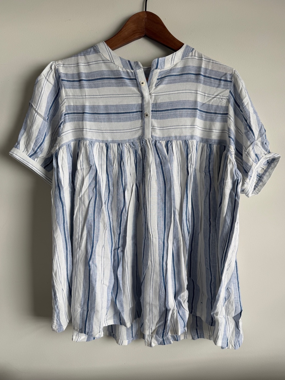 Striped Blue & White Blouse